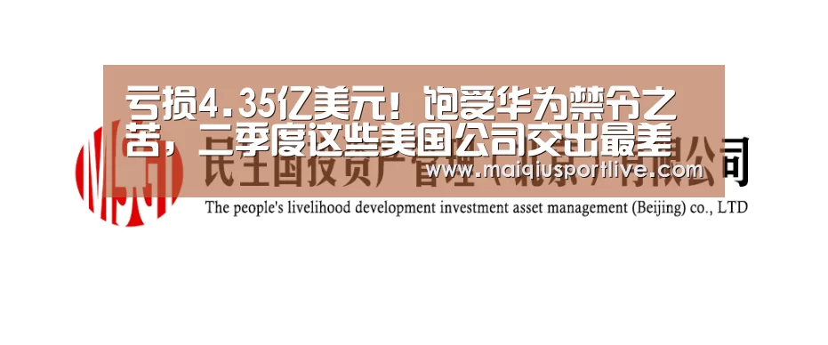 亏损4.35亿美元!饱受华为禁令之苦,二季度这些美国公司交出最差成绩单!‘世界杯买球平台’(图1) 世界杯买球官网